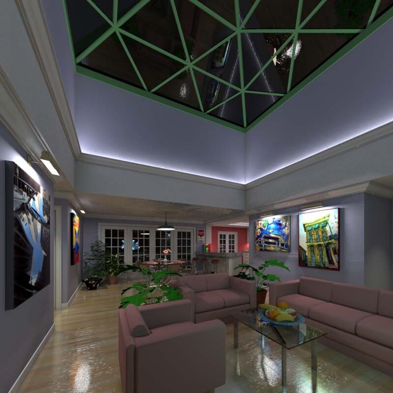 Glass roof at night - competition entry